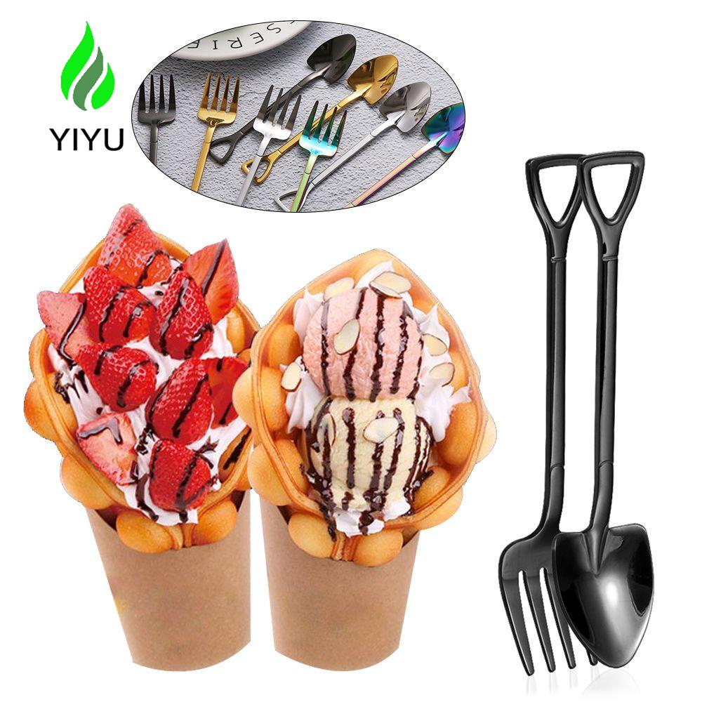 YIYU Nĩa Ăn Tráng Miệng Hình Cây Kem Dễ Thương