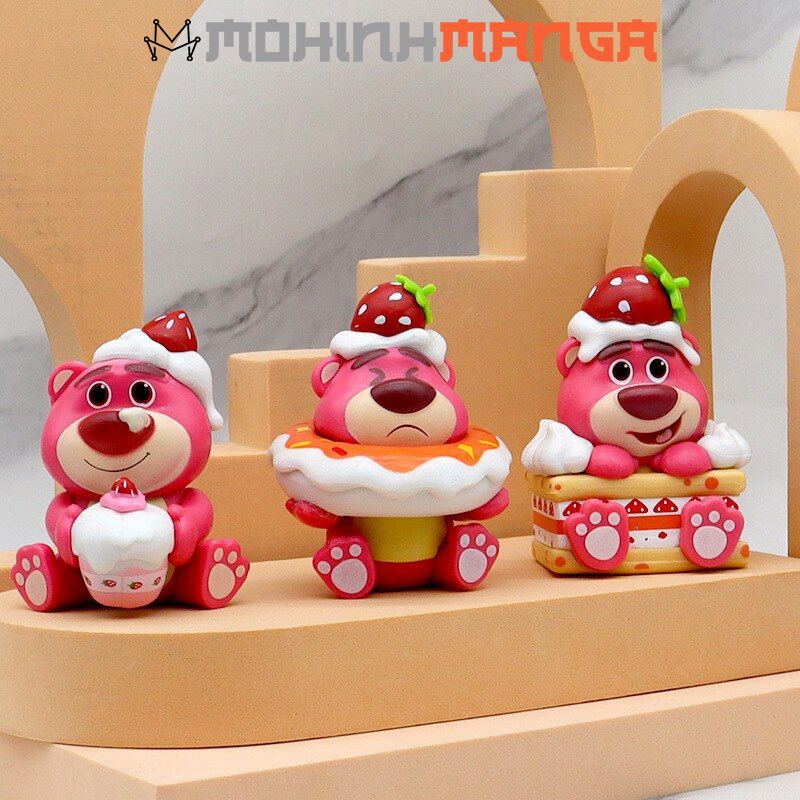 Mô hình 6 phiên bản Gấu Dâu Lotso cực cute dễ thương Nhân Vật Phim Hoạt Hình Toy Story đồ chơi gấu hồng disney