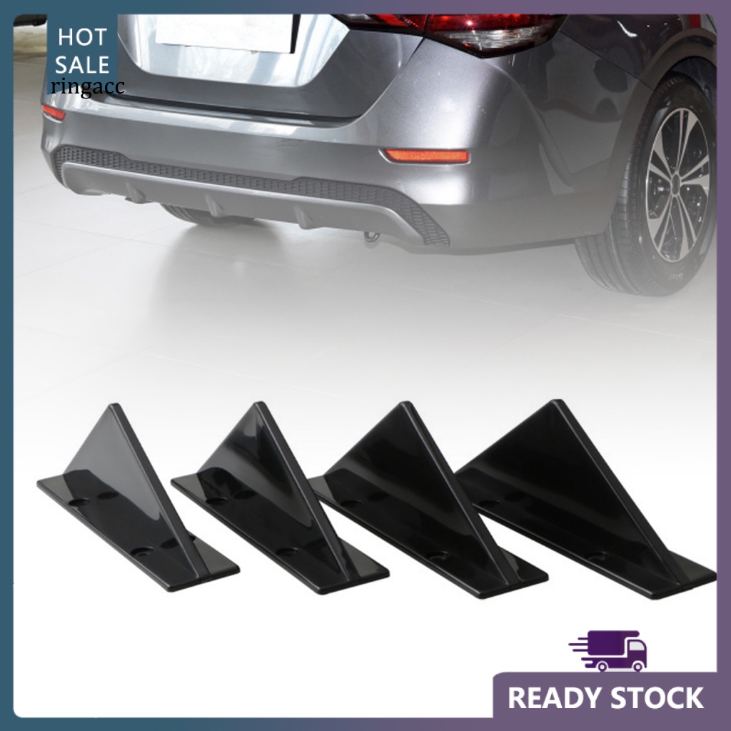 Bộ 4 Tấm Cản Sau Xe Hơi Hình Tam Giác Phẳng Dễ Lắp Đặt Tiện Dụng