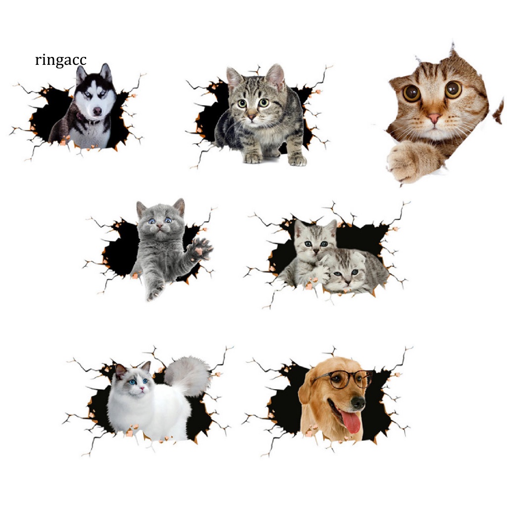 Miếng Dán Đề Can 3D Bắt Mắt Chống Nước Vui Nhộn Trang Trí Nhà Cửa / Xe Hơi