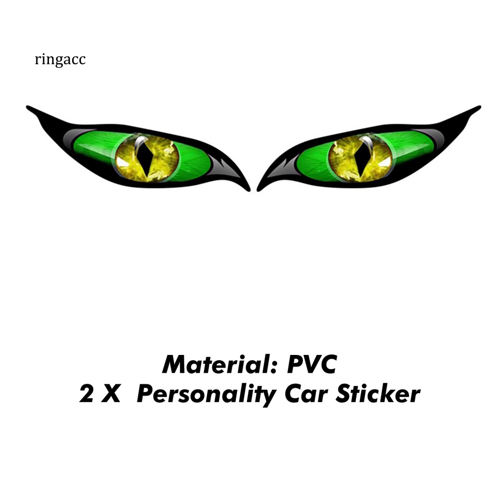 Bộ 2 Miếng Dán Phản Quang Chống Nắng Hình Đôi Mắt Quỷ Vui Nhộn Cho Xe Hơi Van