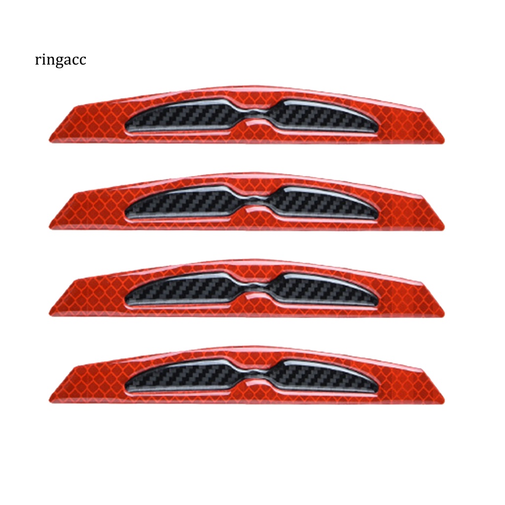 Bộ 4 Dải Dán Bảo Vệ Cạnh Cửa Xe Hơi Phản Quang Chống Va Chạm