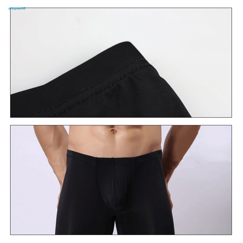 Quần Lót Boxer Thể Thao PEMG Siêu Mỏng Không Đường May Lưng Vừa Màu Sắc Đơn Giản Cho Nam