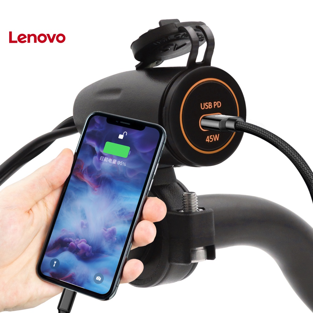 Bộ Sạc Điện Thoại Một Cổng USB 45W C5909-Z PD 5 Chế Độ Có Đèn LED Dành Cho Xe Máy