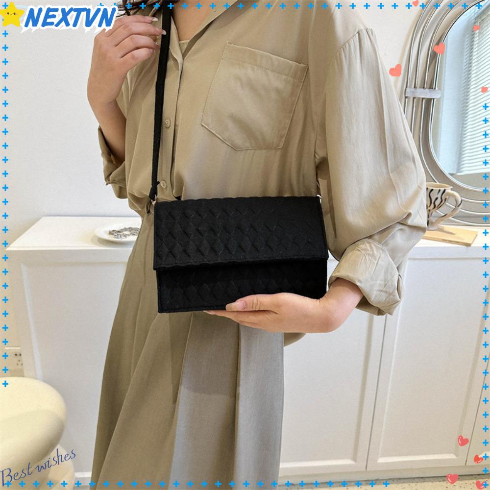 NEXTVN Túi Đeo Chéo Hình Vuông Cỡ Nhỏ Chất Nỉ Gọn Nhẹ Thời Trang 2023 Cho Nữ