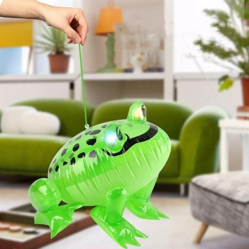 Set 3 Bong Bóng Hình Chú Ếch Xanh Vui Nhộn Có Đèn Nhấp Nháy Trang Trí Tiệc Sinh Nhật Cho Bé