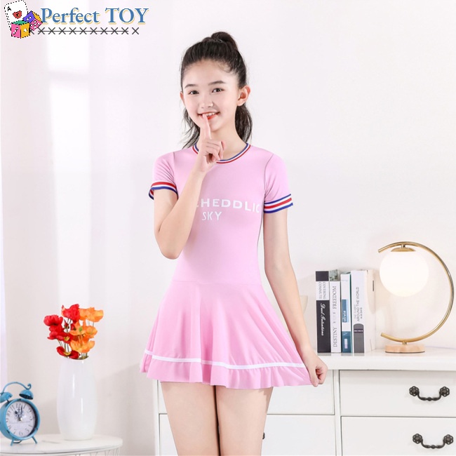 Bộ Đồ Bơi 2 Mảnh Áo Tay Ngắn + Quần Đùi Bơi Thời Trang Cho Nữ