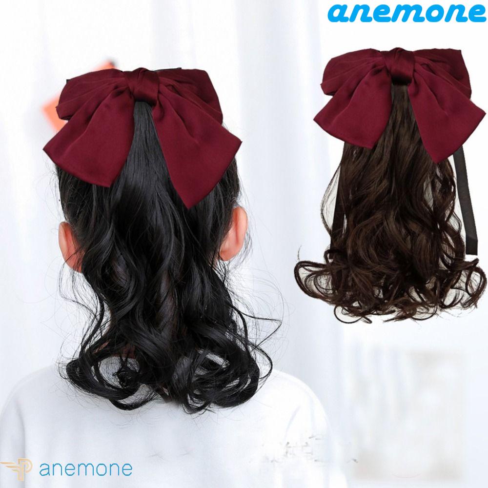 ANEMONE Tóc Đuôi Ngựa Giả Mềm Mại Dành Cho Bé Gái
