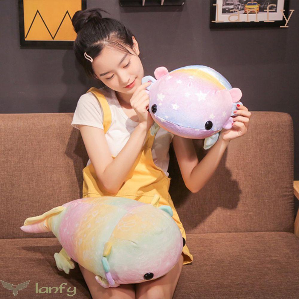 LANFY Thú Nhồi Bông Hình Khủng Long / Cá Salamander Cỡ Lớn Mềm Mại Trang Trí Phòng Bé