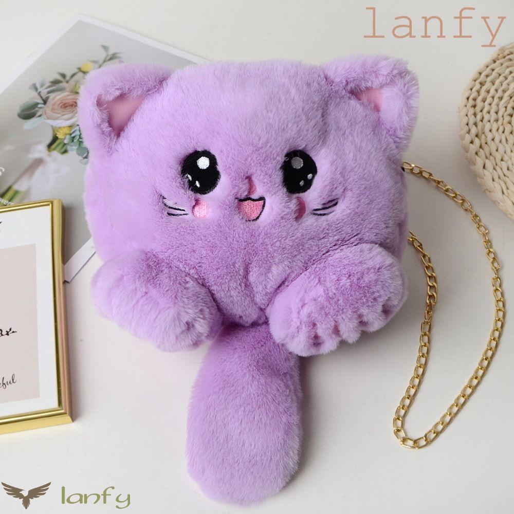 LANFY Túi Đeo Chéo Mini Hình Mèo Xinh Xắn Dành Cho Nữ