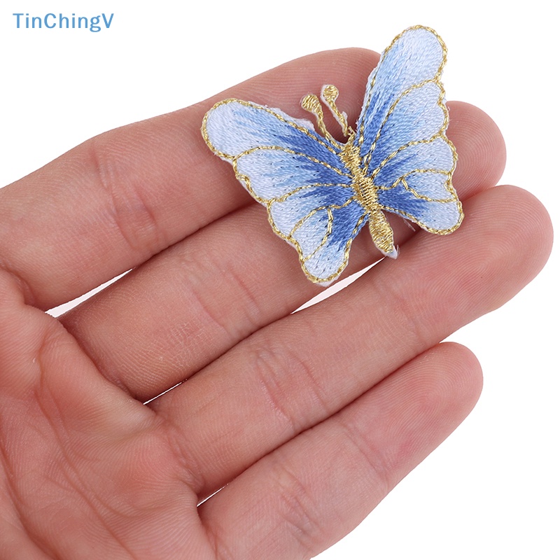 Bộ 5 Miếng Vá Quần Áo Thêu Hình Bướm DIY