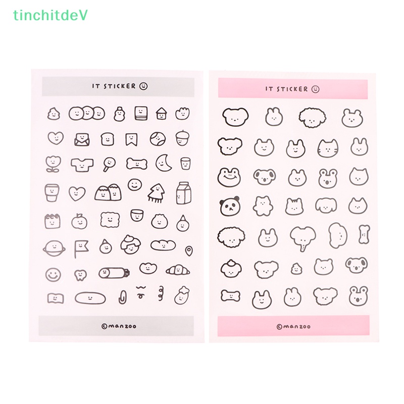 [TinchitdeV] Set 10 Miếng Dán Mini Hình Động Vật Màu Hồng Dễ Thương Trang Trí Điện Thoại / Sổ Tay