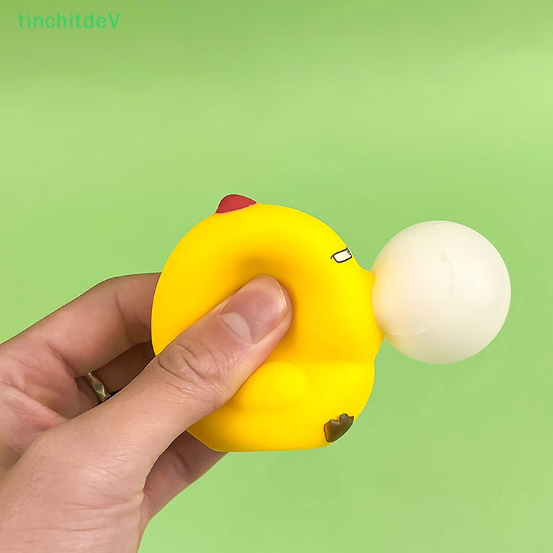 1 Đồ Chơi Thổi Bong Bóng Hình Con Gà Bằng Vinyl TPR