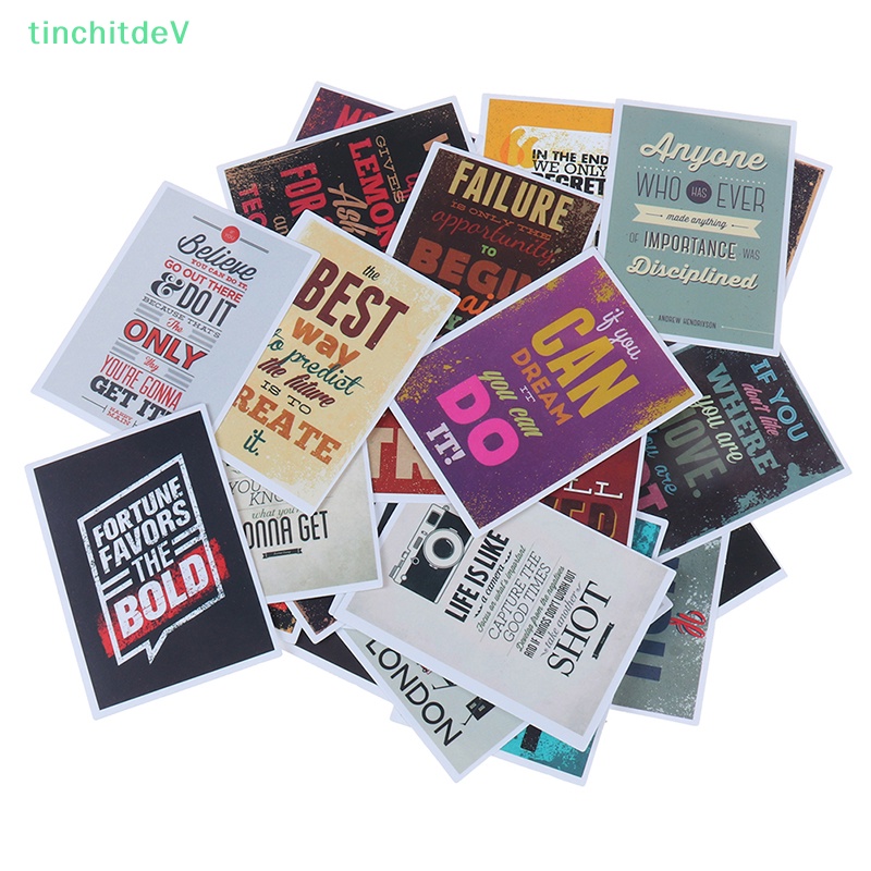 [TinchitdeV] Set 25 Sticker Câu Trích Dẫn Sự Sống Động Dán Trang Trí Nhật Ký Ván Trượt Laptop Hành Lý [Mới]