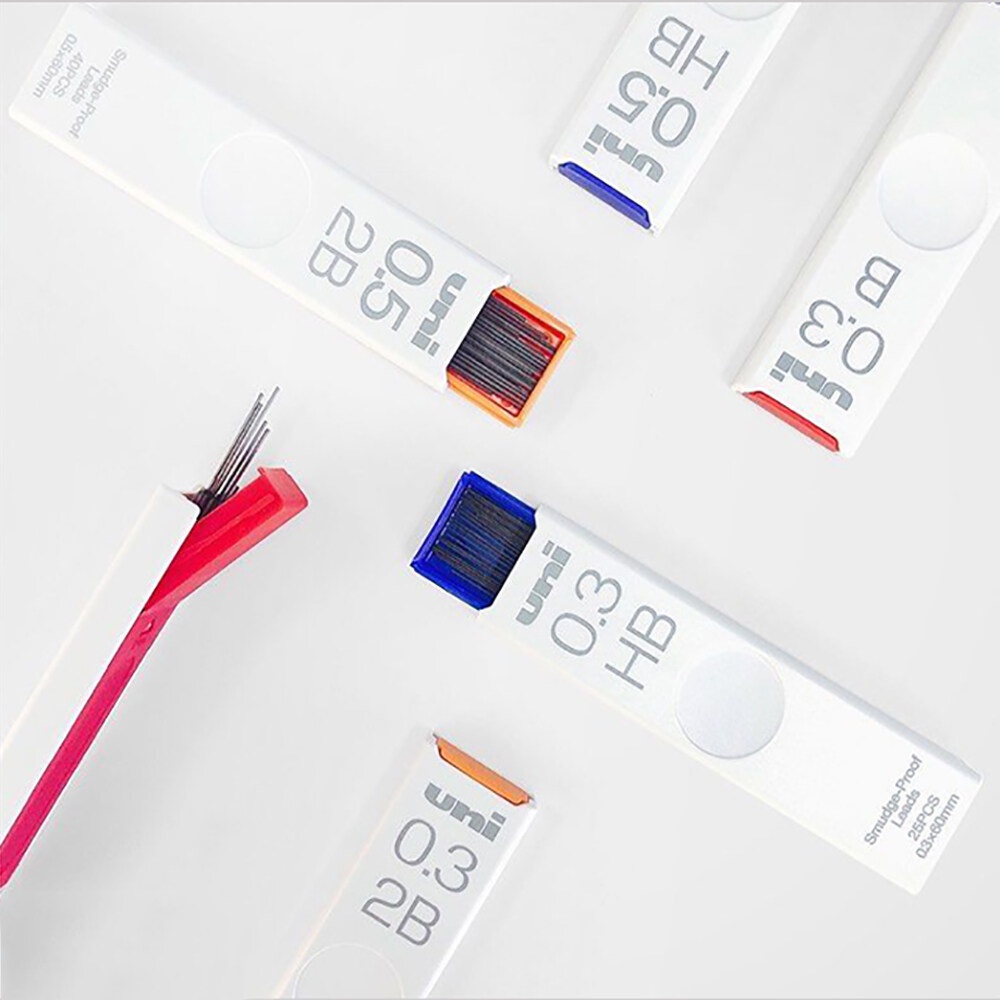 Ruột Bút Chì Cơ UNI UL-S Chống Bẩn Và Không Dễ Chà Xát Ruột Bút Chì 0.3 / 0.5 / 0.7mm HB 2B Chất Lượng Cao