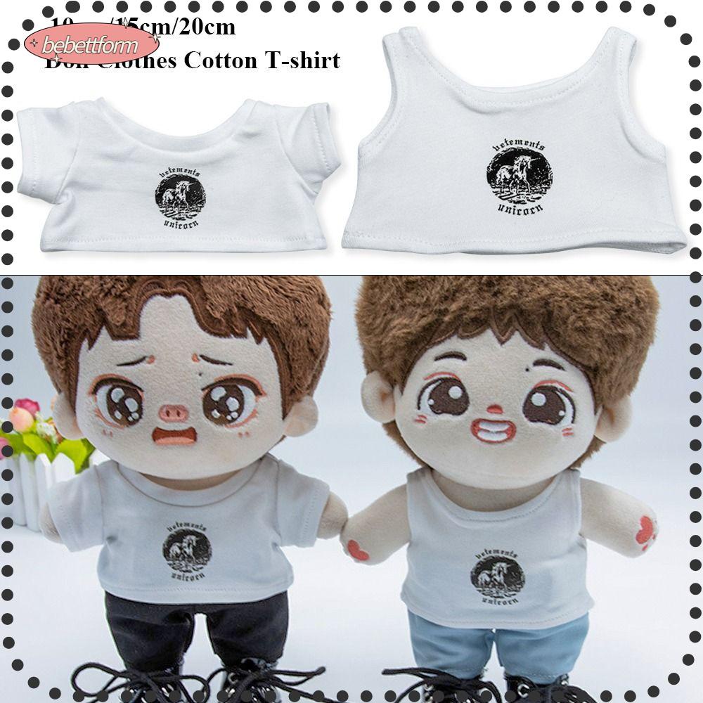 BEBETTERM Áo Thun Cotton 2 Kiểu Cho Búp Bê 10cm / 15cm / 20cm