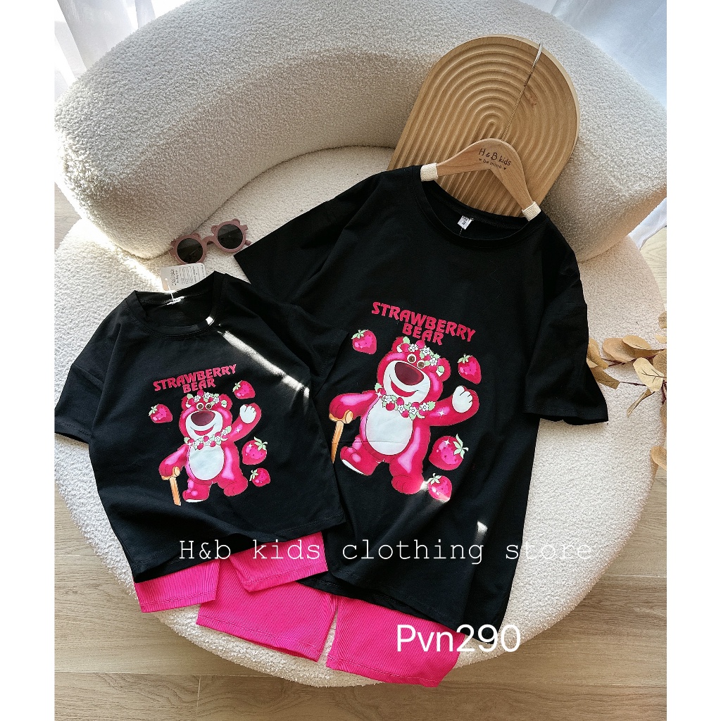 ÁO THUN KÈM QUẦN CÓ SIZE CHO MẸ VÀ BÉ SIZE 8-65KG