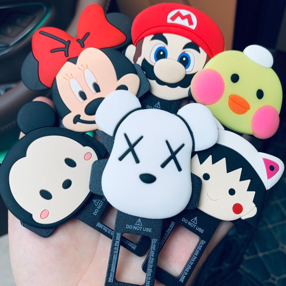 Chốt Khóa Dây An Toàn Xe Hơi Họa Tiết Hoạt Hình Dễ Thương 2023