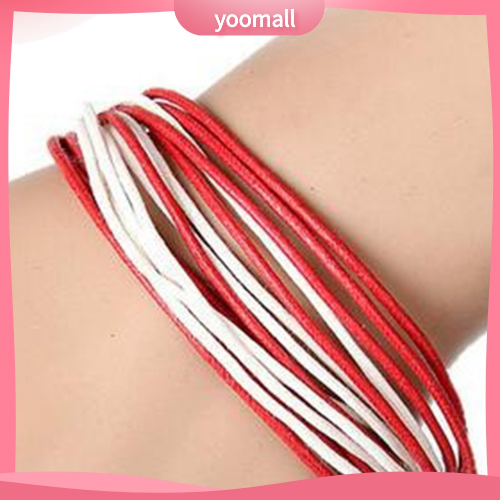 Vòng Tay Dây Sáp Nhiều Lớp Phong Cách Dân Tộc Hợp Thời Trang Cho Nam Và Nữ