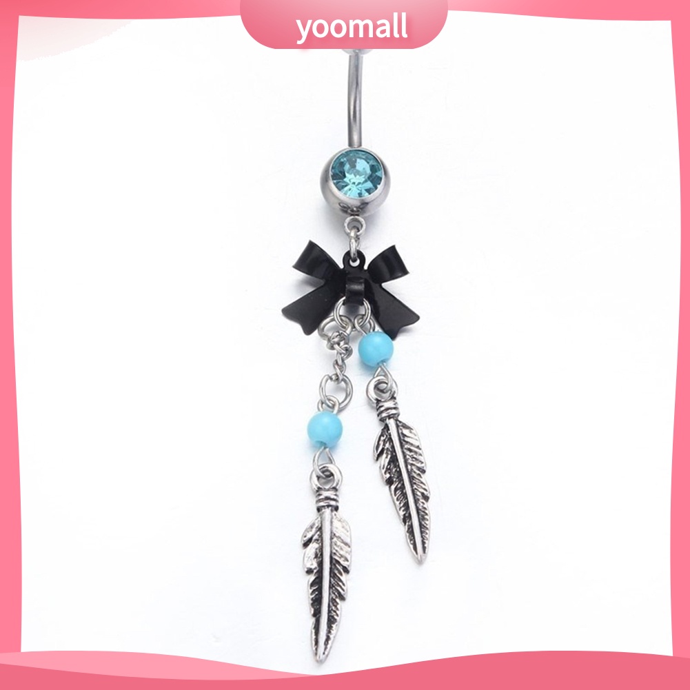 Khuyên Rốn Hình Chiếc Nơ Đính Đá Nhân Tạo Thời Trang