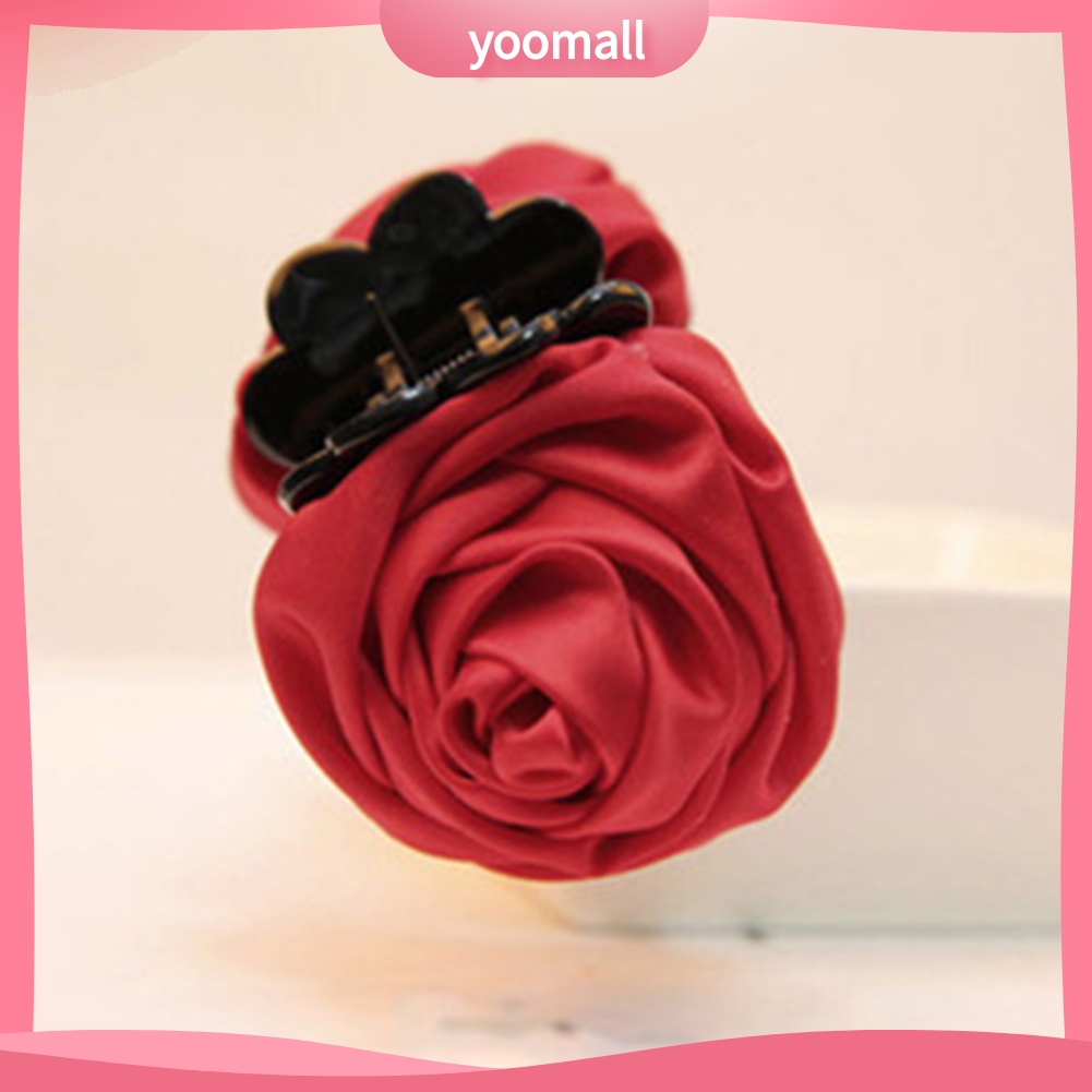 Kẹp Tóc Hình Hoa Hồng Bằng Vải Thời Trang Dành Cho Nữ