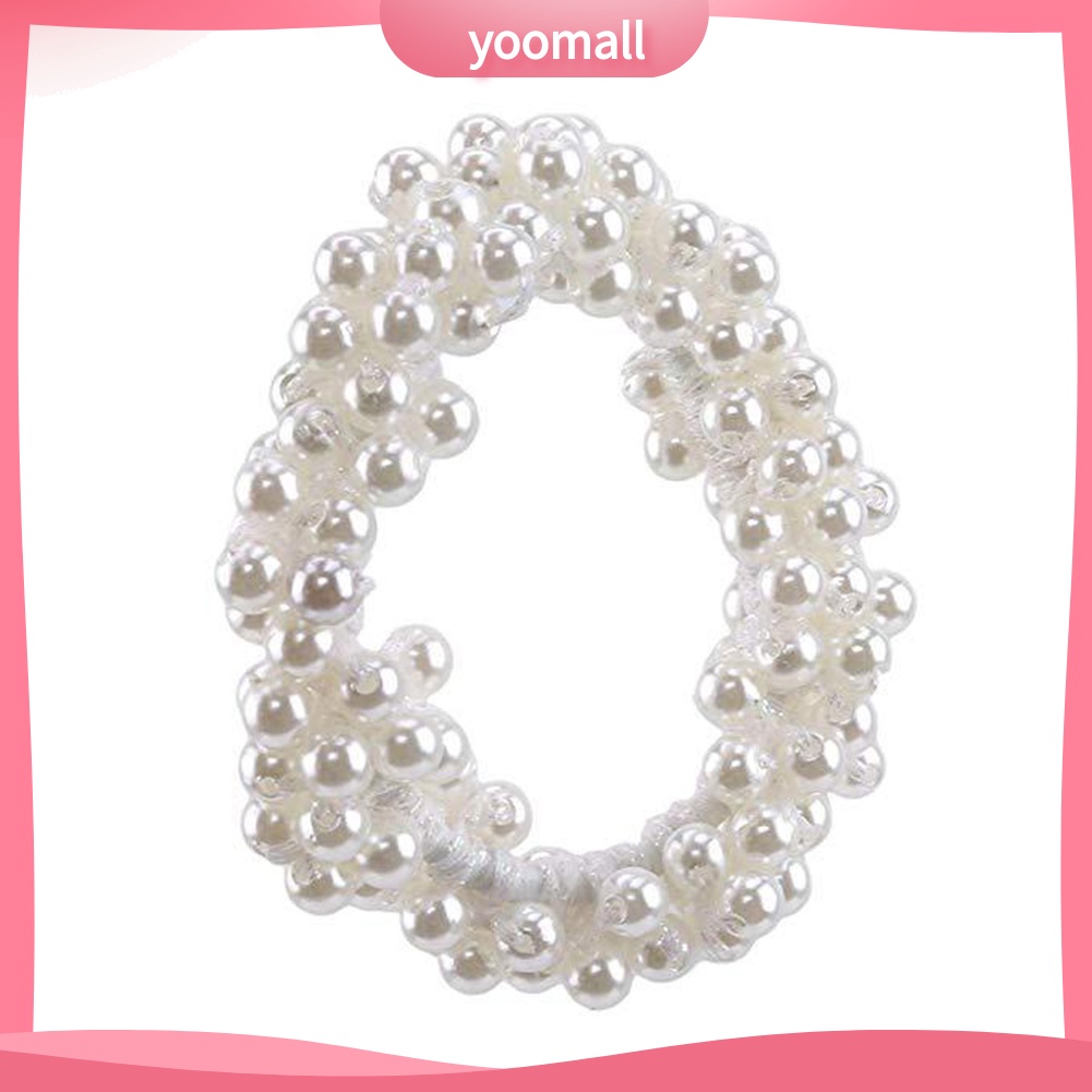 Dây Cột Tóc Co Giãn Đính Ngọc Trai Giả Thời Trang Cho Nữ