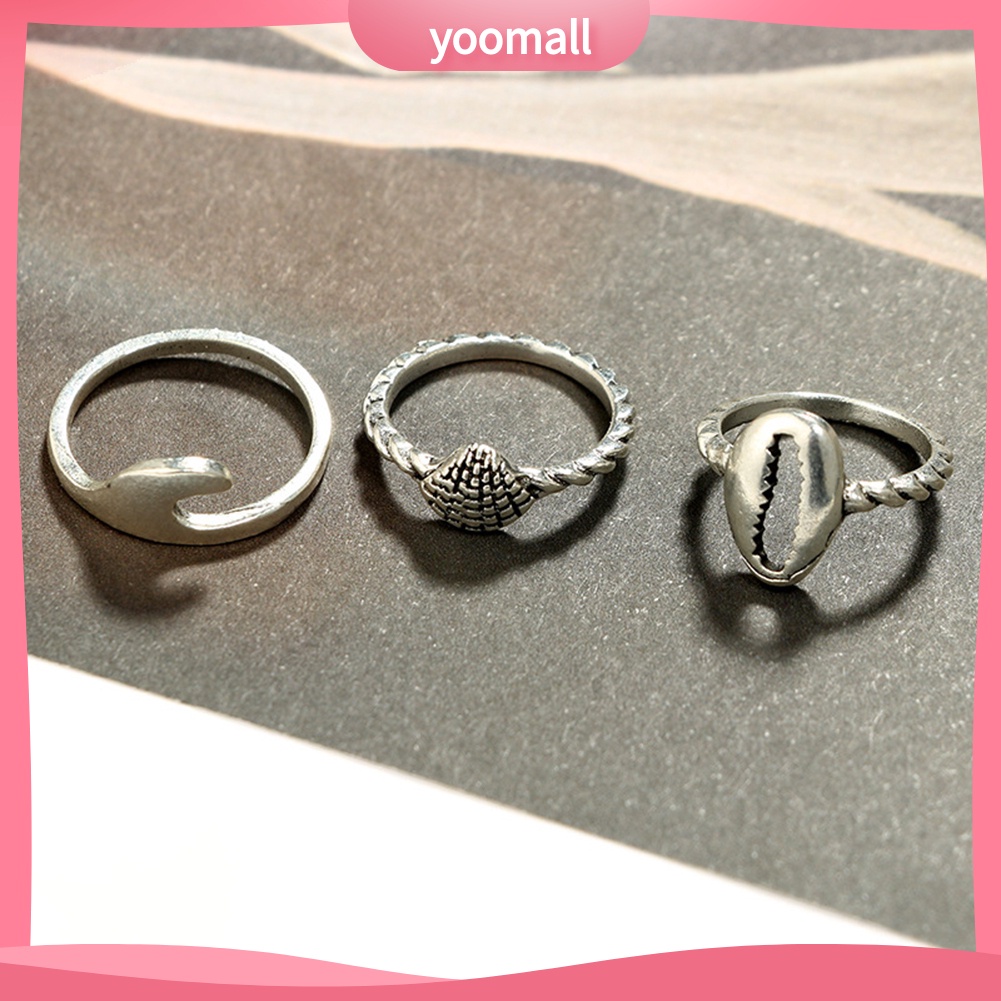Set 8 Nhẫn Đeo Khớp Ngón Tay Phong Cách Boho Thời Trang Cho Nữ