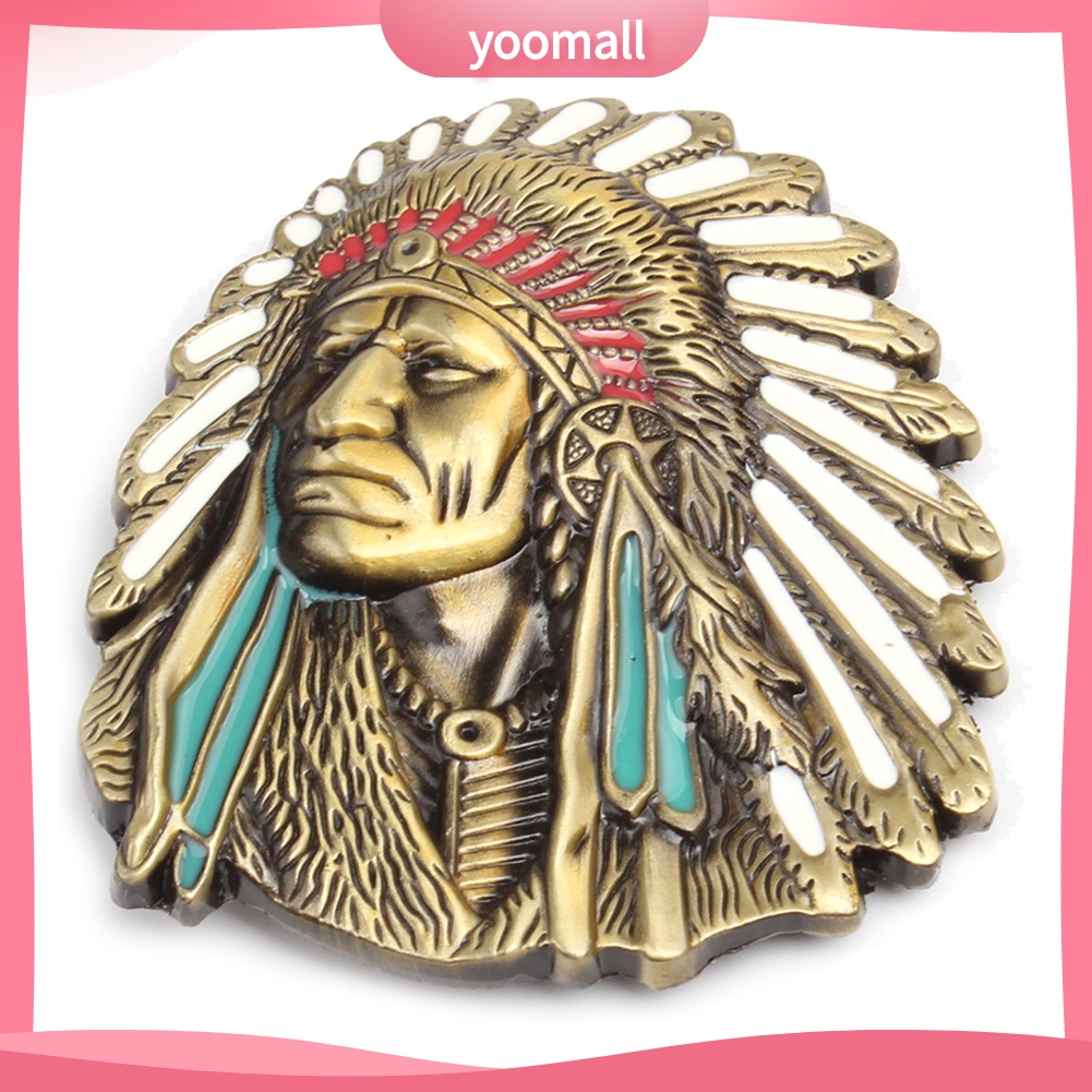 [YM] Huy Hiệu Cài Thắt Lưng Bằng Hợp Kim Hình Lông Vũ Thổ Dân Mỹ Sáng Tạo Kiểu