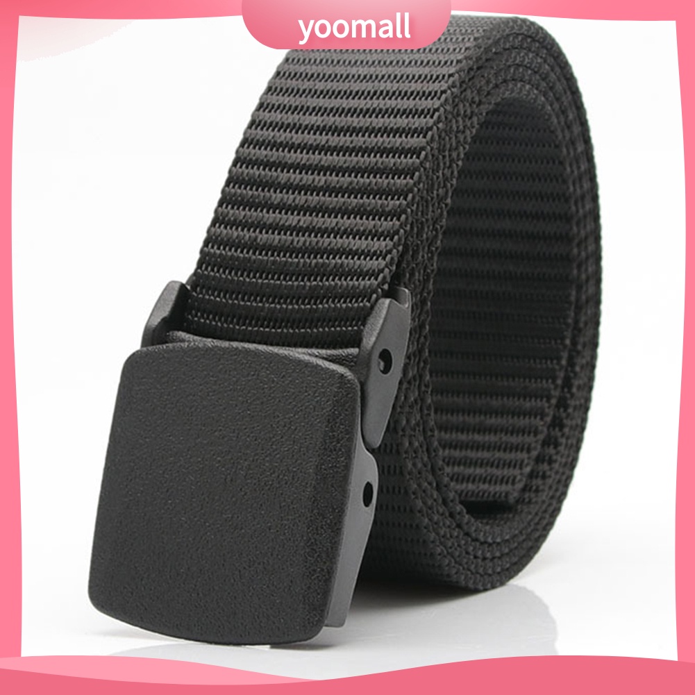 Thắt Lưng Màu Trơn Khóa Cài Điều Chỉnh Được Thời Trang Cho Nam