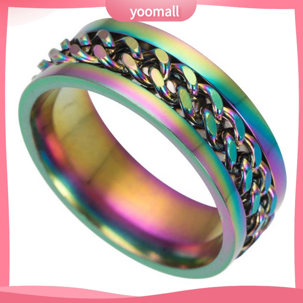 Nhẫn Dây Xích Lấp Lánh Xoay Được Làm Quà Tặng Câu Lạc Bộ Cho Nam Và Nữ