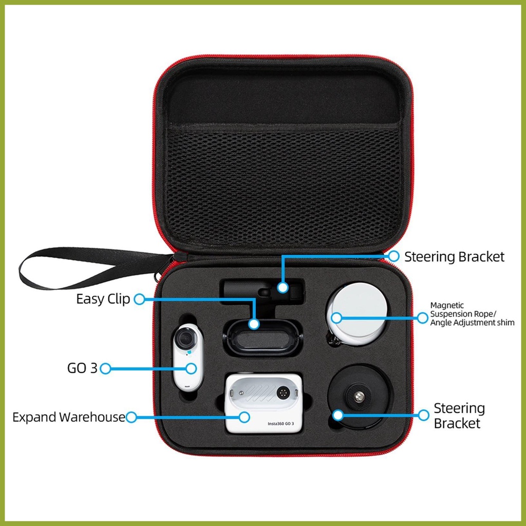 Storage Bag For Insta360 GO 3 Protective Shell Shockproof Dust-proof Protection Case Carrying Bag Sports Camera tamvn