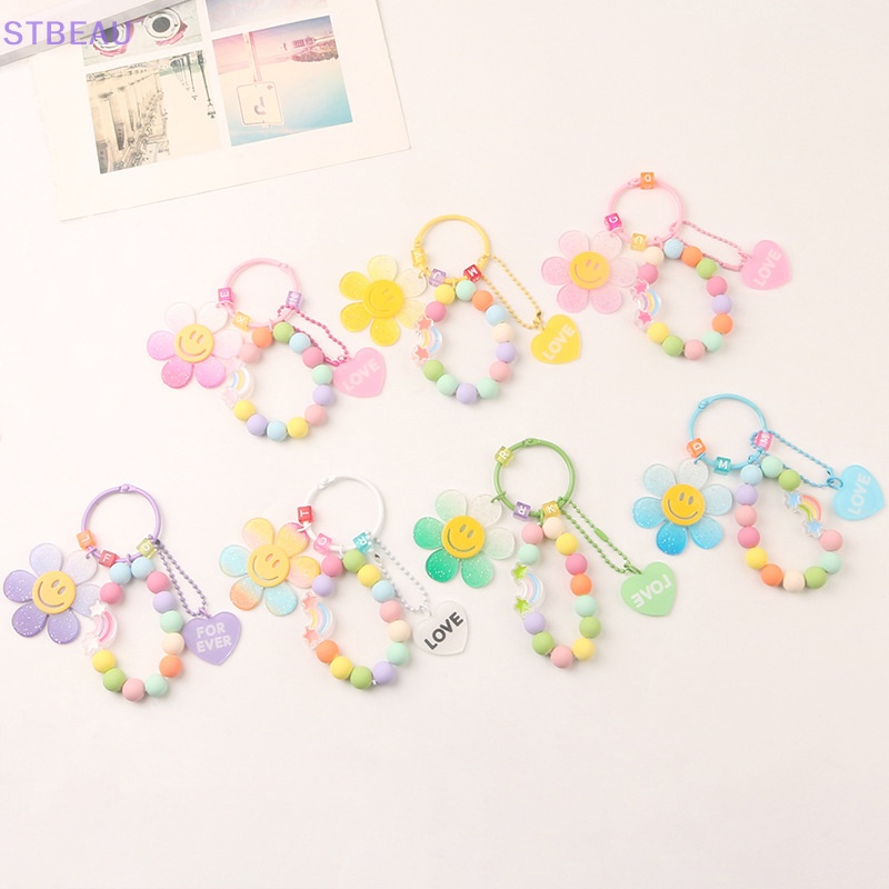 [Cxsteau] Móc Khóa Hạt Cườm Hình Hoa Hướng Dương Nhiều Màu Dễ Thương Phong Cách Hàn Quốc Dành Cho Tai Nghe MME