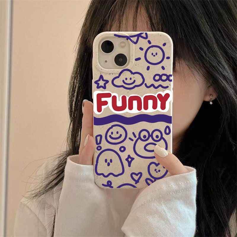 Ốp Điện Thoại Mềm Chống Sốc Họa Tiết Graffiti Đơn Giản Cho Iphone 1114pro 12 13 8p7 AO2E