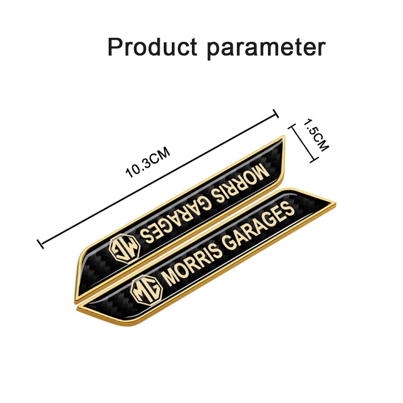 Bộ 2 Hình Dán Kim Loại Trang Trí Thân Xe Hơi MG HS MG3 MG5 MG6