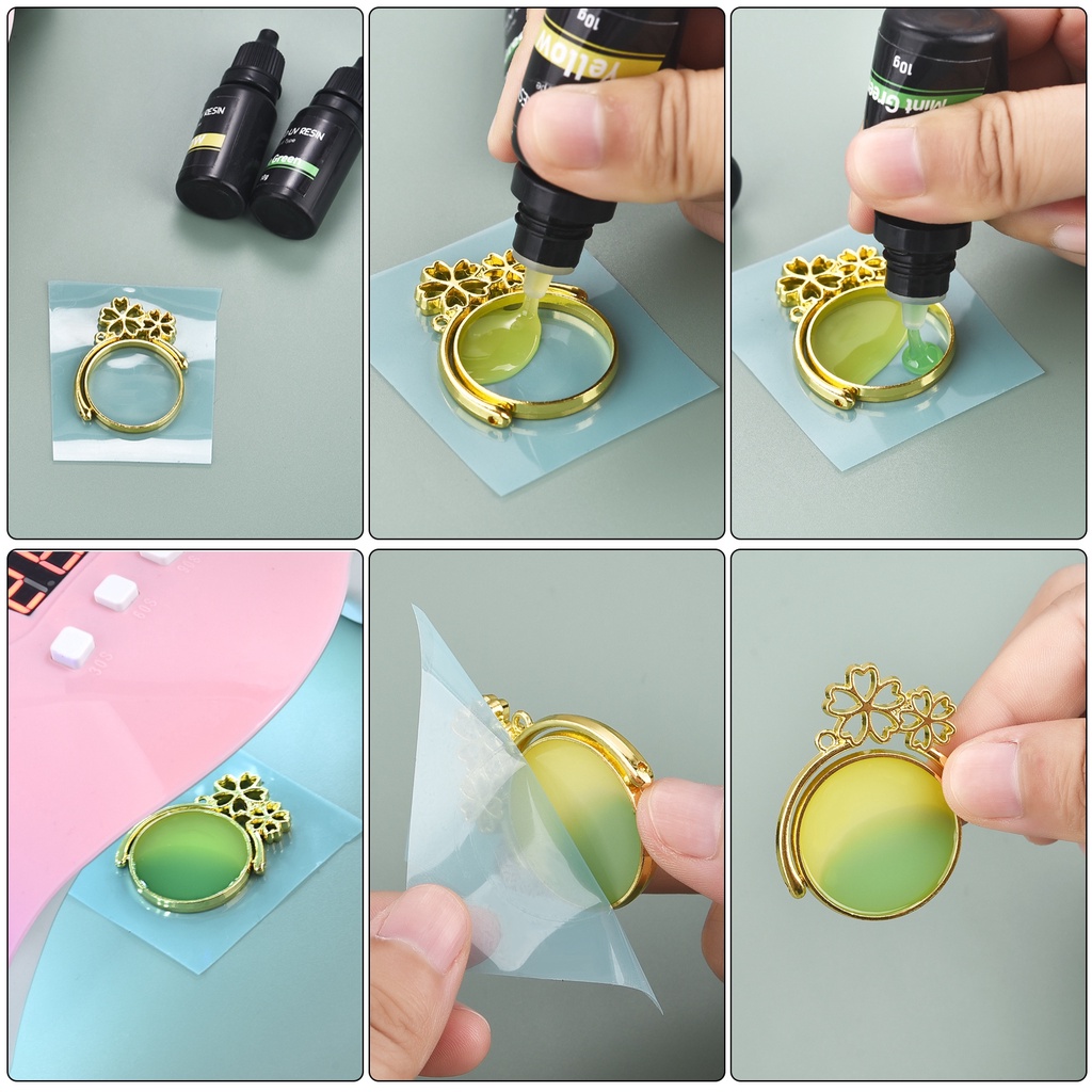 10g đầy màu sắc UV nhựa Keo UV Chữa Epoxy UV Keo Pigment DIY Trang sức Làm Gel Thuốc nhuộm nhanh khô Keo