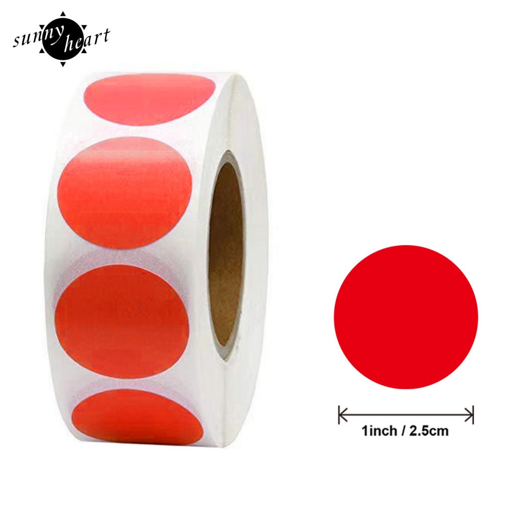 Sunnyheart 6 Cuộn 6 Cuộn Nhãn Dán Hình Tròn Nhỏ Nhiều Màu Sắc Khác Nhau Mỗi Cuộn Là 500 Chấm Dán Tổng Cộng 3000 Miếng Dán Để Gặp Cần Chấm Tròn Đầy Màu Sắc Sặc Sỡ