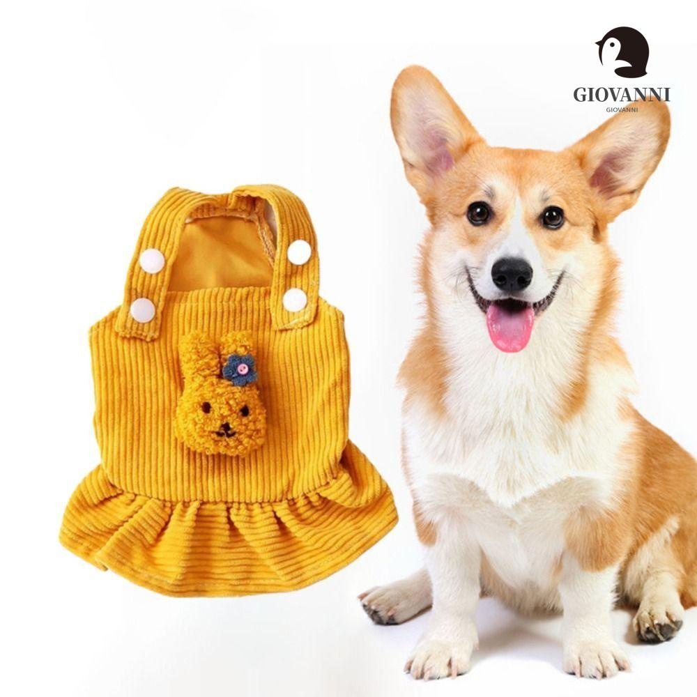 GIOVANNI Đầm Vải Nhung Thiết Kế Thoải Mái Thời Trang Xuân Thu Cho Thú Cưng