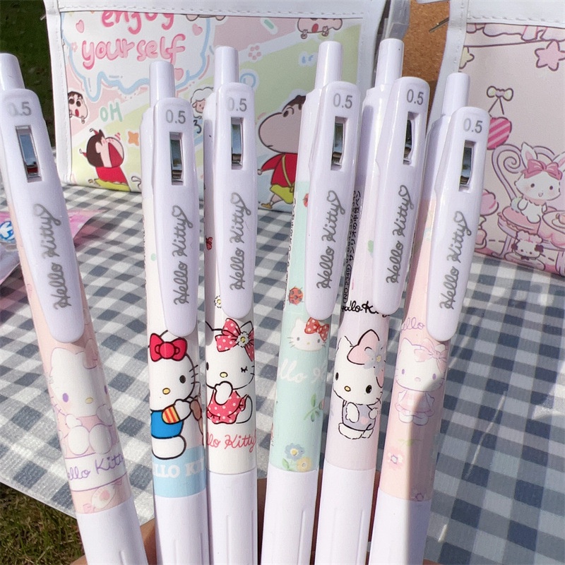 Bút gel bấm phim hoạt hình hello kitty học sinh dễ thương bút cọ ưa nhìn