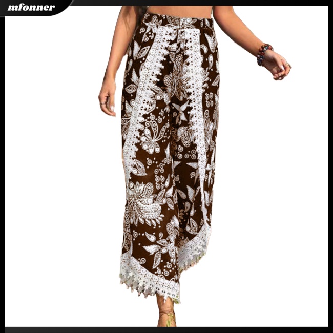 Quần ống rộng Thoáng Khí In Họa Tiết Thời Trang Cho Nữ