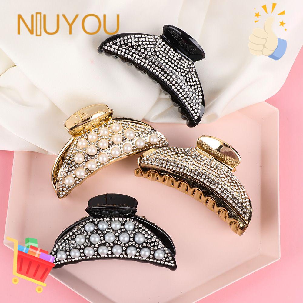 Kẹp Càng Cua Đính Pha Lê Rửa Mặt Làm Tóc Đuôi Ngựa Cho Nữ