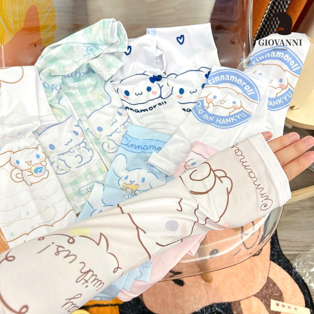 Găng Cánh Tay Chống Nắng Thoáng Khí In Họa Tiết Hoạt Hình Thỏ Cinnamoroll Dễ Thương