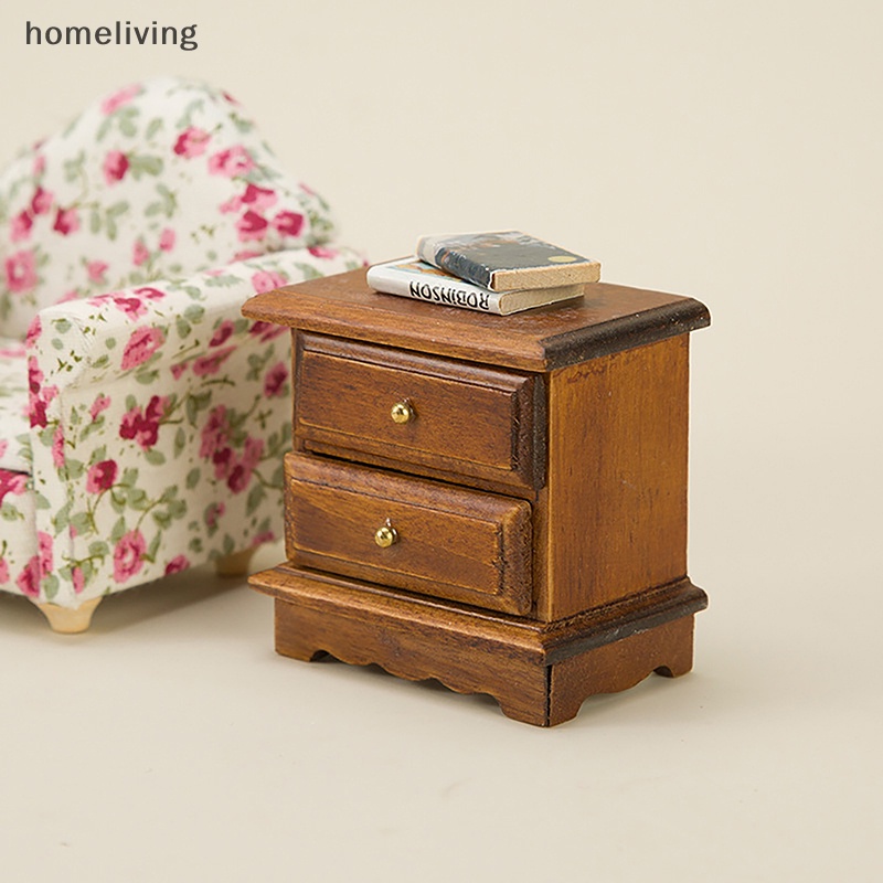 Mô Hình Tủ Hai Tầng Thủ Công Dùng Trang Trí Nhà Búp Bê 1: 12