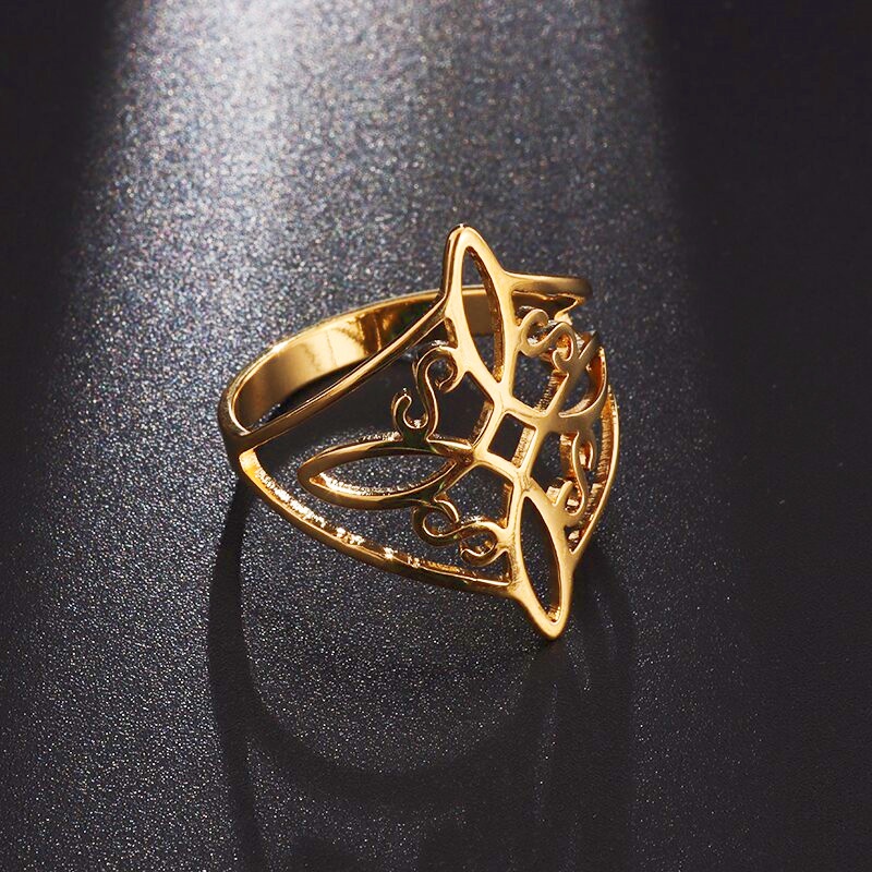 Nhẫn Thắt Nút Celtic Bằng Thép Không Gỉ Đơn Giản Bùa Hộ Mệnh