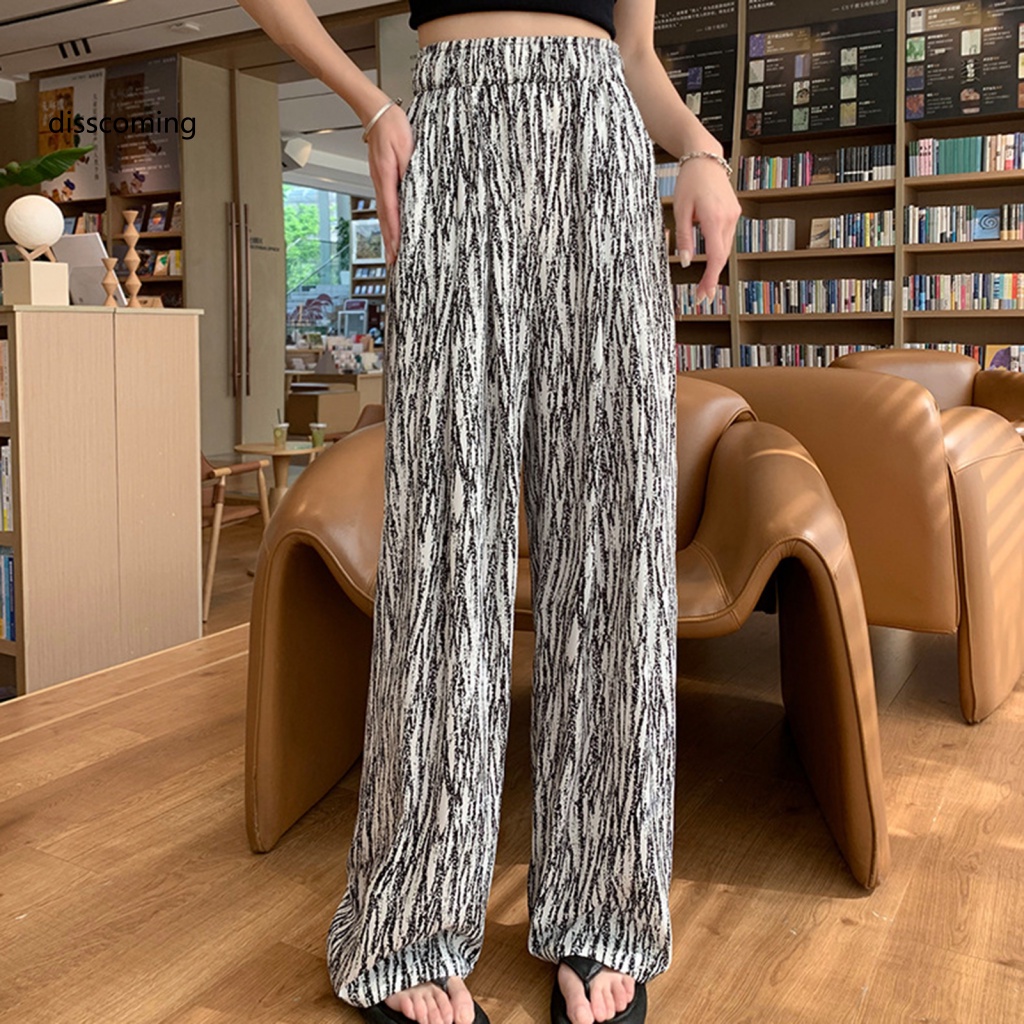 Áo Khoác Dáng Dài In Họa Tiết Cá Tính Trẻ Trung| Quần Dài Ống Rộng Lưng Thun Thoáng Khí In Họa Tiết Hoa Thời Trang Xuân Hè Cho Nữ