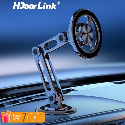 Giá Đỡ Điện Thoại HdoorLink Hít Nam Châm Xoay 360 Độ Thông Dụng Cho Xe Hơi° Giá Đỡ Điện Thoại Gắn Bảng Điều Khiển Xe Hơi Bằng Kim Loại Gấp Gọn Tiện Dụng Cho i-Phone 14 13 12 14 / 13 / 12 Pro Max