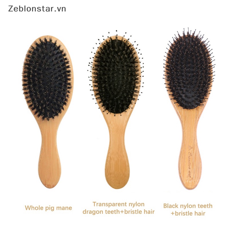 1 Lược Chải Tóc Tay Cầm Bằng Tre Tự Nhiên Chống Tĩnh Điện Mát Xa Da Đầu