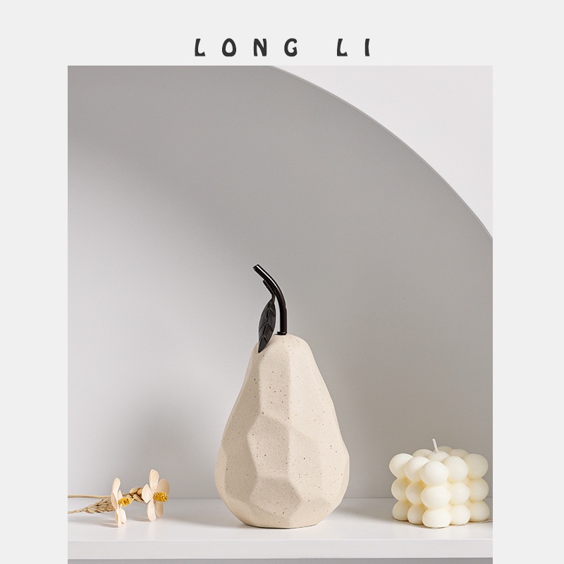 Đơn giản và tối giản trong gió gốm sứ trang trí táo và lê cho phòng khách tủ tv trang trí nội thất trưng bày trái cây