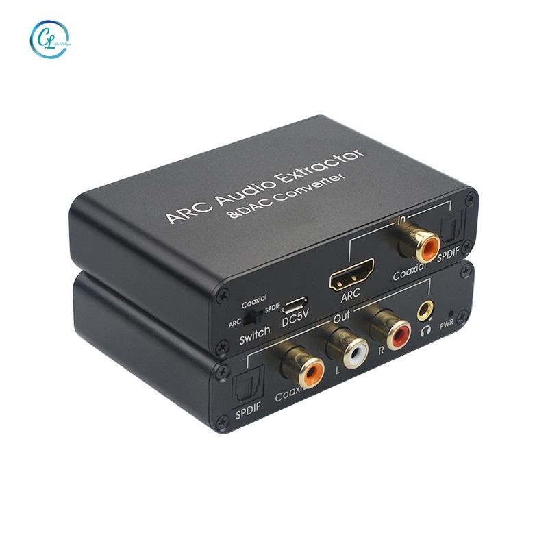 Bộ Chuyển Đổi Âm Thanh Kỹ Thuật Số 192KHz ARC Sang Analog HDMI DAC SPDIF Coaxial RCA Đầu Ra 3.5mm
