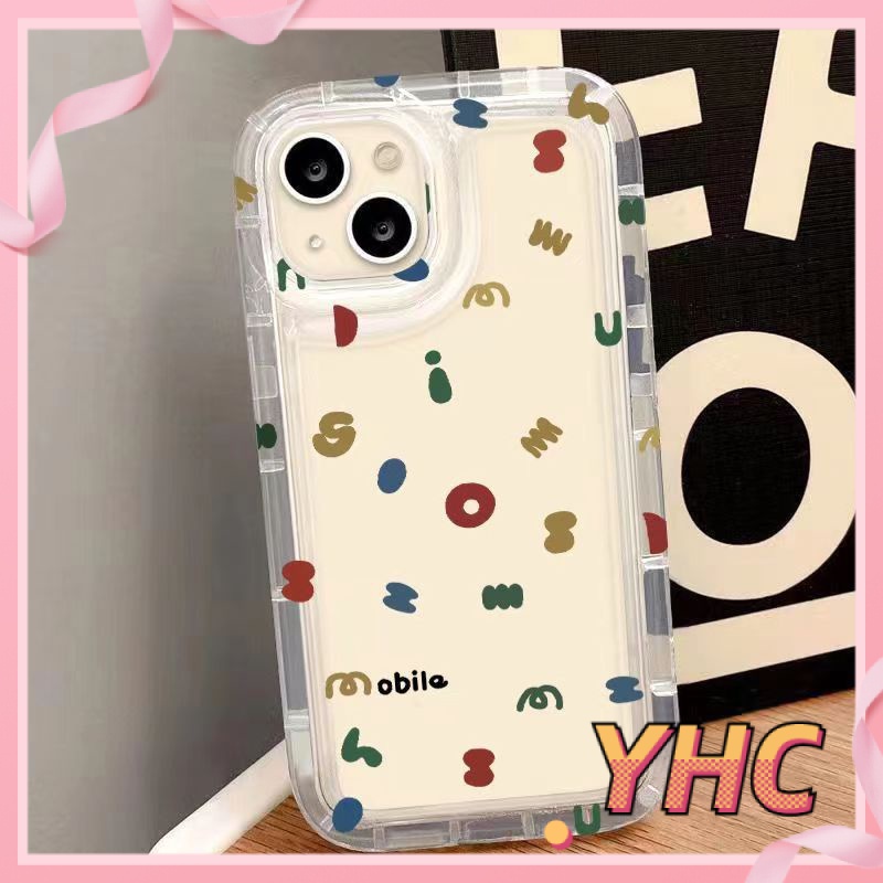 Ốp lưng iPhone Chữ cái, graffiti màu, túi khí chống chấn động, camera bảo vệ, vỏ điện thoại silicon Cho Iphone 6 / 6S / 6splus / se / 7 / 7plus / 8 / 8plus / X / xs / xsmax / 11 / 12 / 13 / 14 / Plus / pro / pro max-746