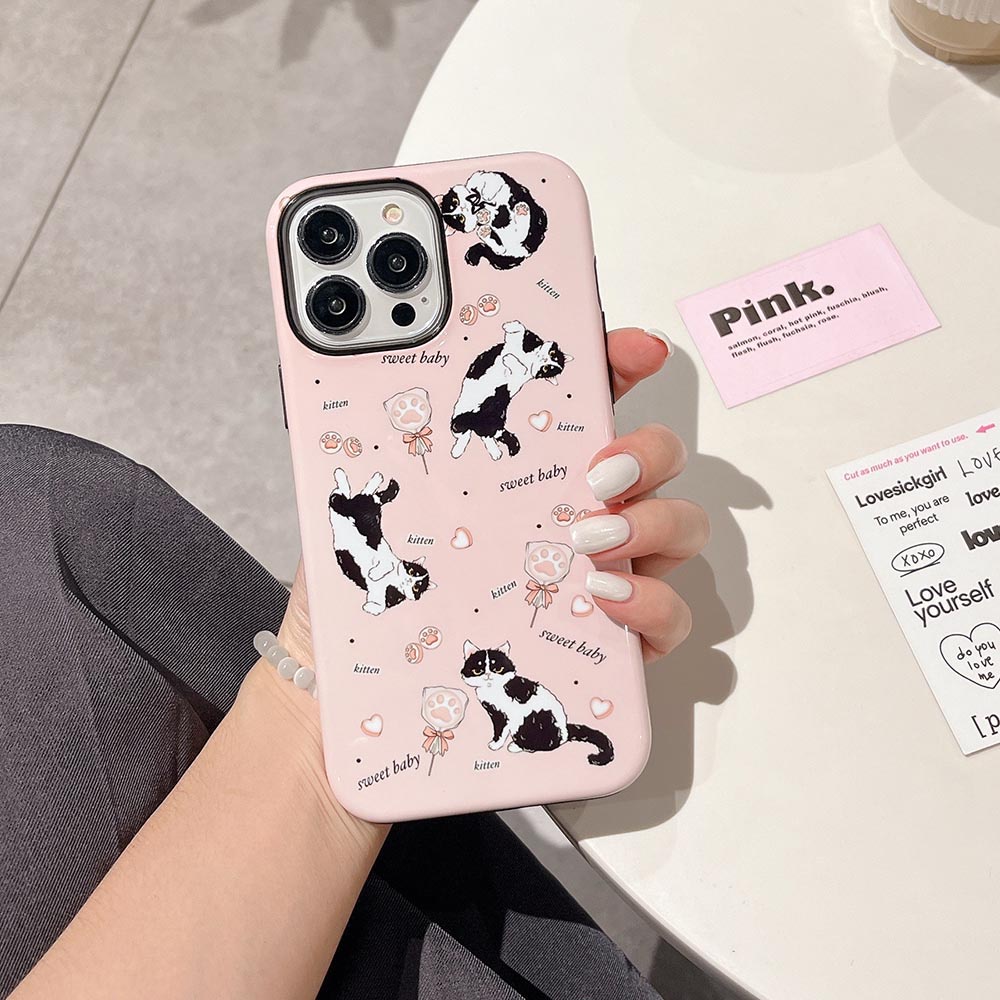 Ốp Điện Thoại Cứng In Hình Mèo Cho iPhone 11 12 12Pro 12ProMax 13 13Pro 13ProMax 14 14Pro 14ProMax